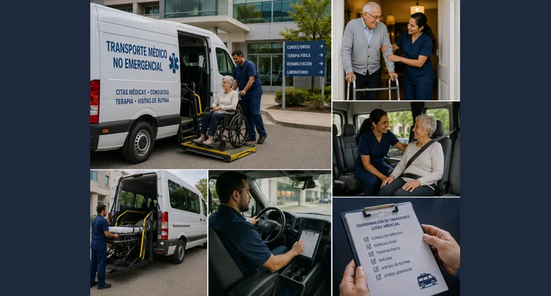 Non-emergency patient transport coordination to medical appointments and specialist visits